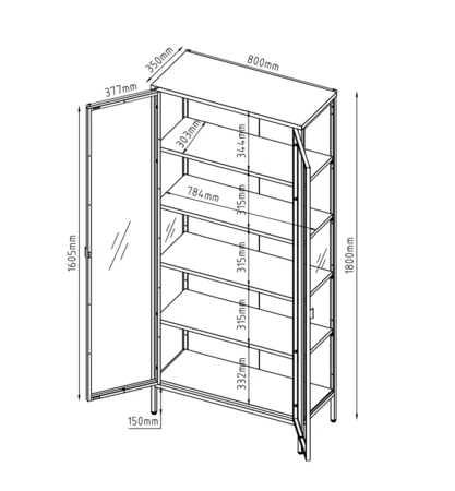 ויטרינה מעוצבת דגם: VITRA