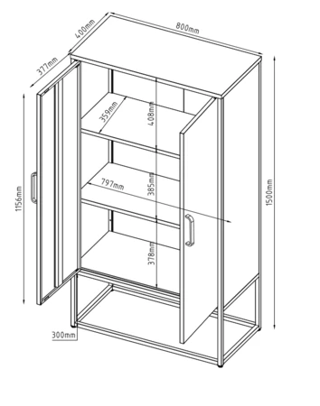 ויטרינה מעוצבת דגם:NOIR