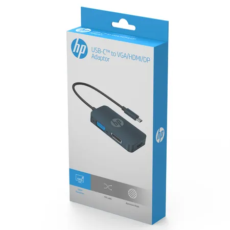 מתאם HP VGA/HDMI/DP בחיבור Type-C דגם:DHC-CT200