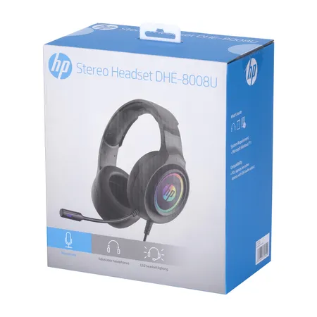 אוזניות Over-Ear USB7.1 with LED של HP דגם: DHE-8008U